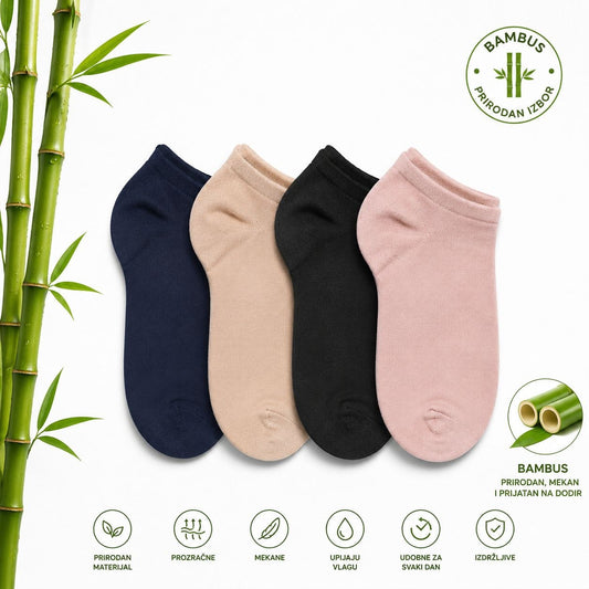 Ženske bambus stopalice Bamboo Comfort 12 pari