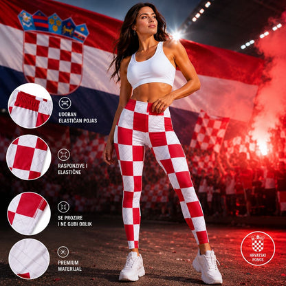 Ženske navijačke tajice Hrvatska – kockice