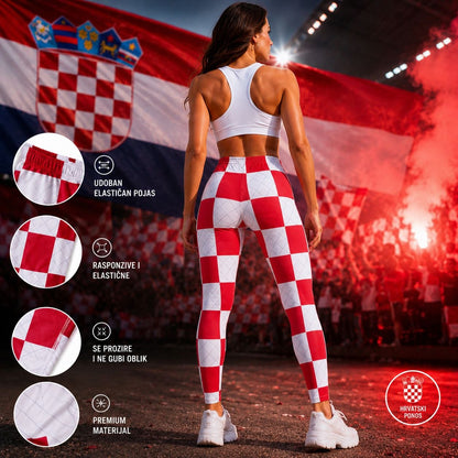 Ženske navijačke tajice Hrvatska – kockice