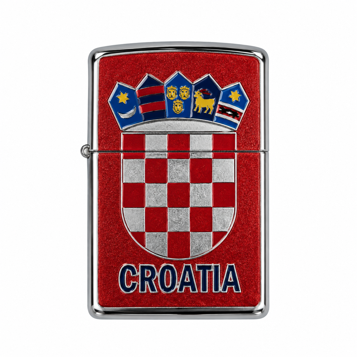 Zippo upaljač Croatia Hrvatska – crveni s hrvatskim grbom
