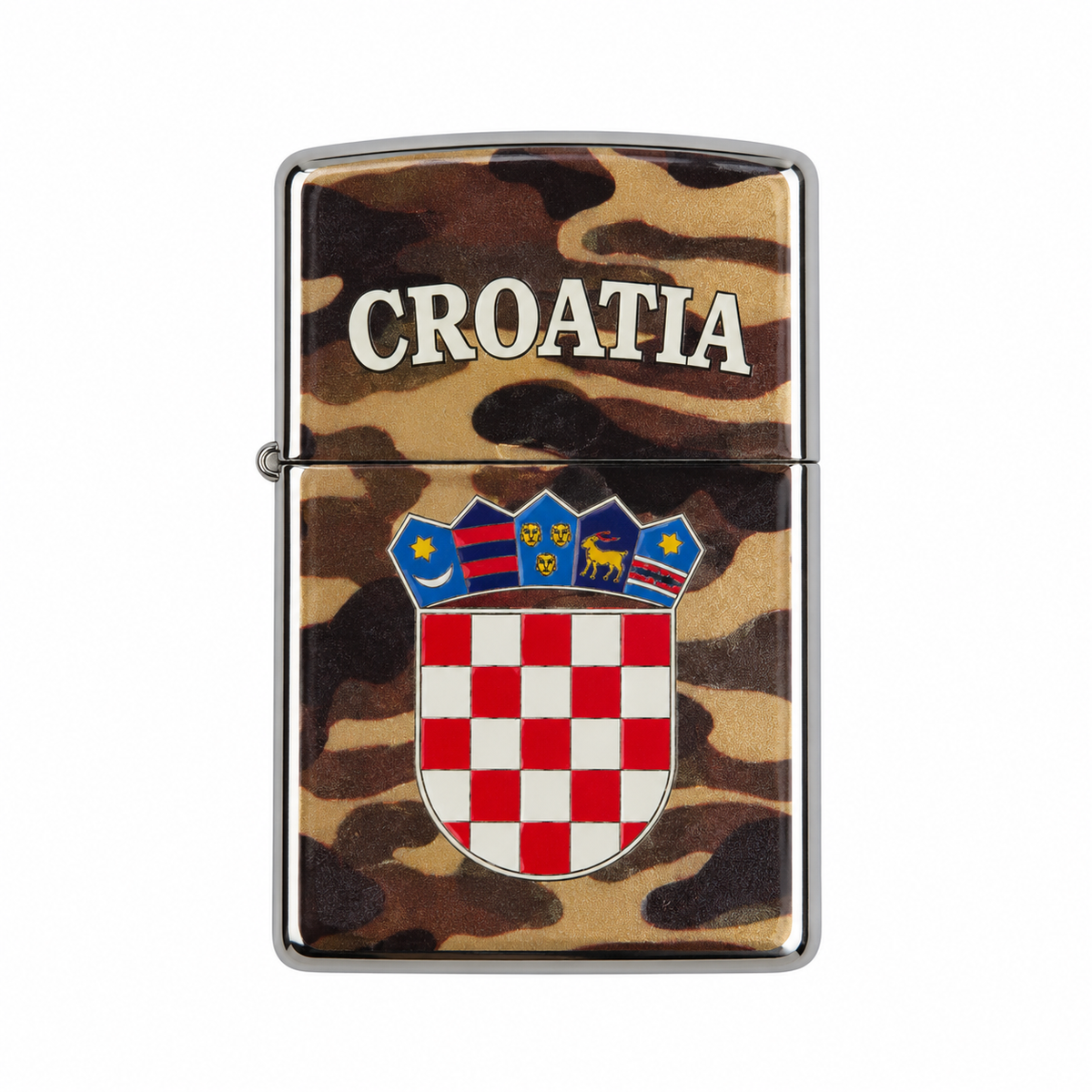 Zippo upaljač Croatia Hrvatska – maskirni s hrvatskim grbom
