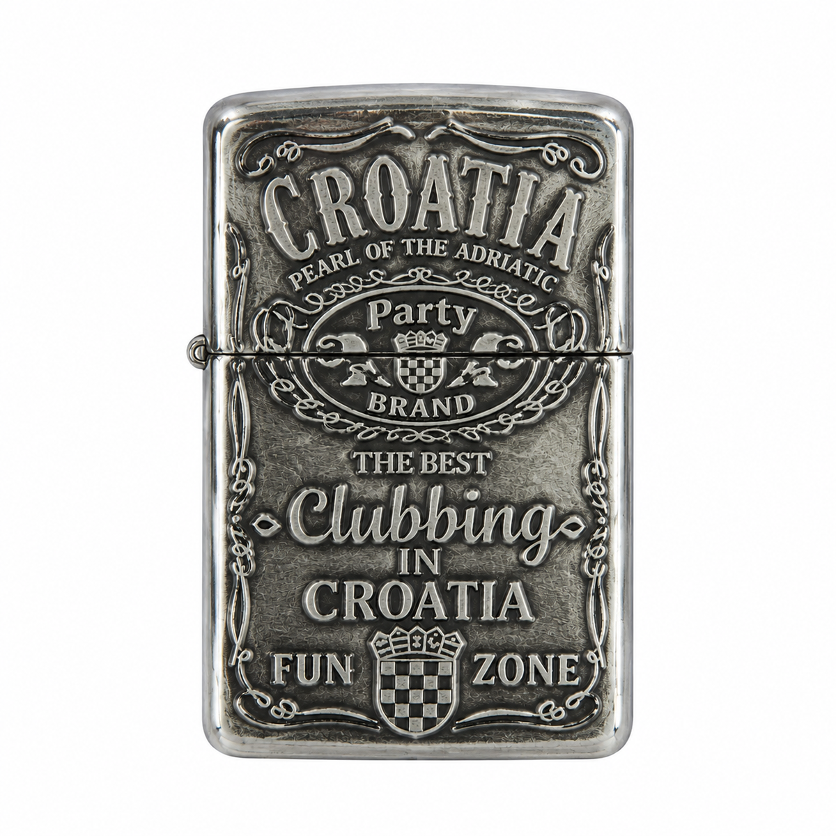 Zippo upaljač Croatia – srebrni retro dizajn
