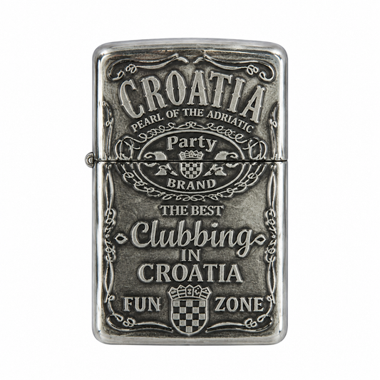 Zippo upaljač Croatia – srebrni retro dizajn
