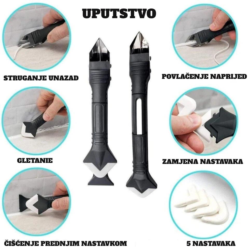 Alat za zaglađivanje i uklanjanje silikona s 5 nastavaka 1+1 gratis - Feniks-shop
