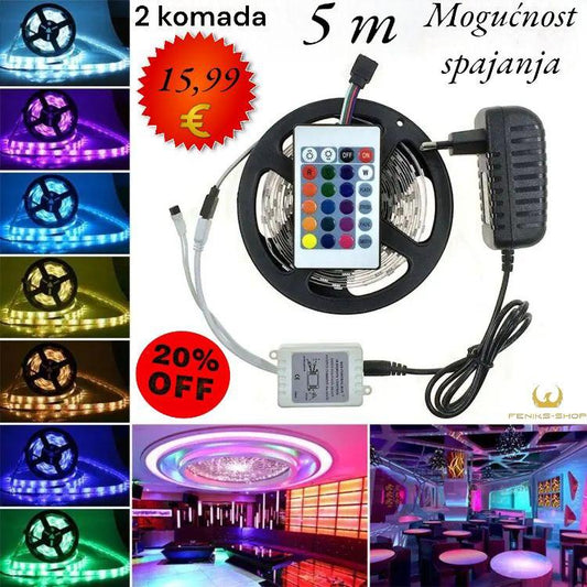 Led rgb traka 5m - 2 komada AKCIJA - Feniks-shop