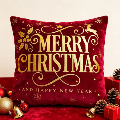 Božićna pliš jastučnica Merry Christmas 45x45 cm