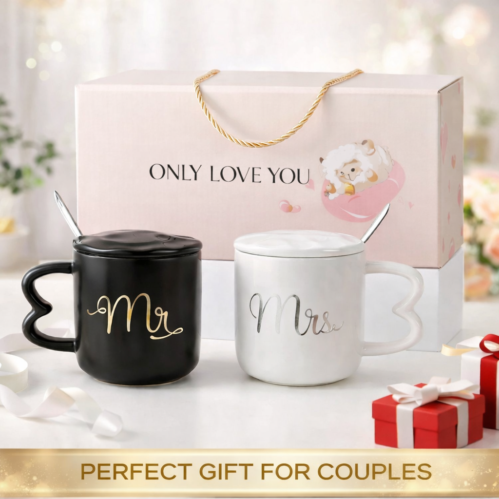 Mr & Mrs poklon set šalice u kutiji