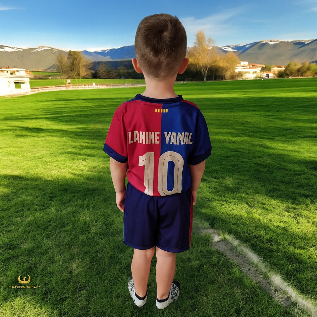 Dječji nogometni dres komplet Yamal - Barca – slika 2